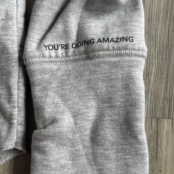 Offline By Aerie Softest Gray Mock Neck Fleece Comfy Light Pullover Sweatshirt S - Picture 2 of 9